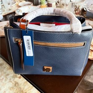 Dooney & Bourke Navy Blue Leather Handbag